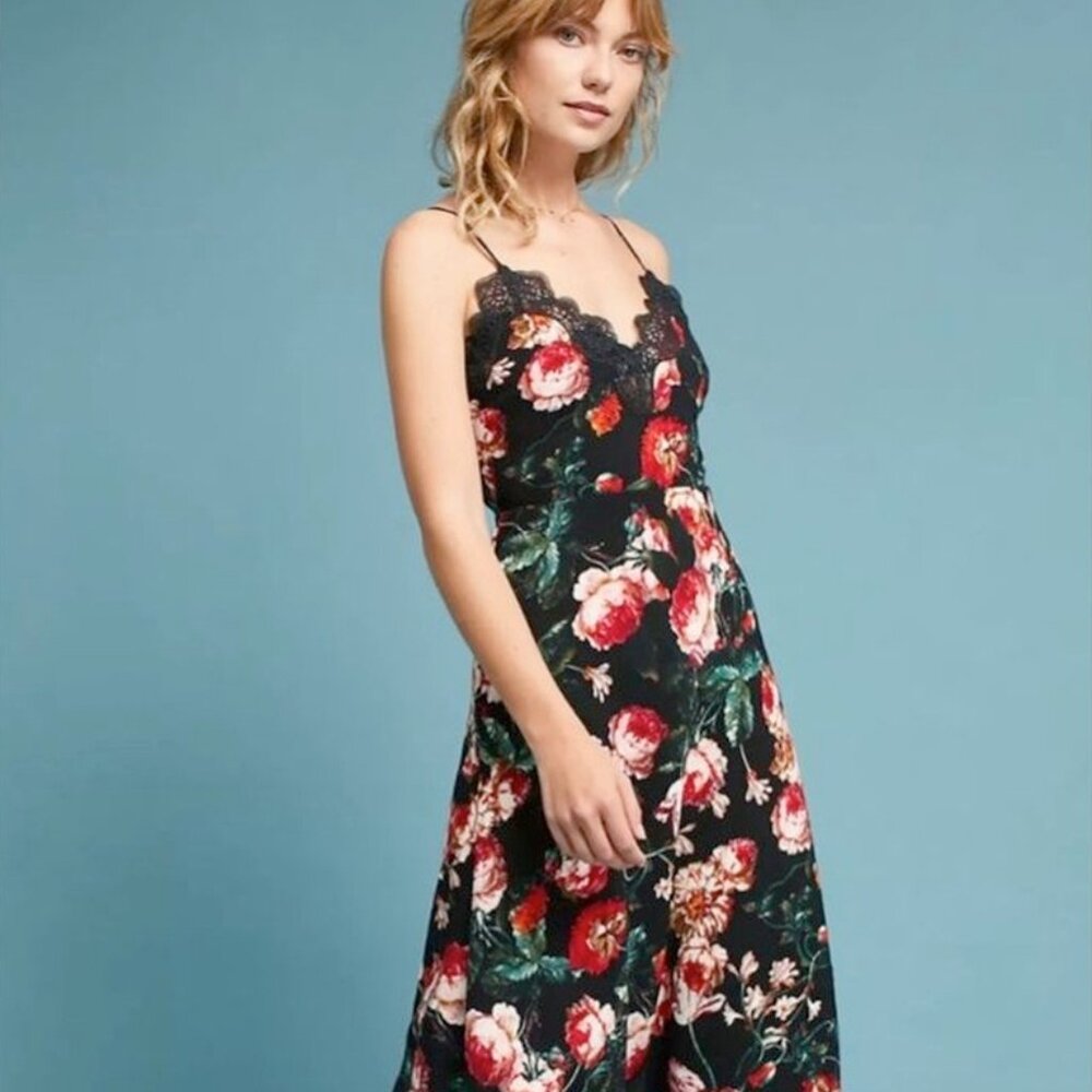 Anthropologie Foxiedox Autumnal Slip Dress